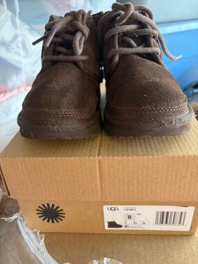 UGG Brown Suede Lace-Up Casual Boots